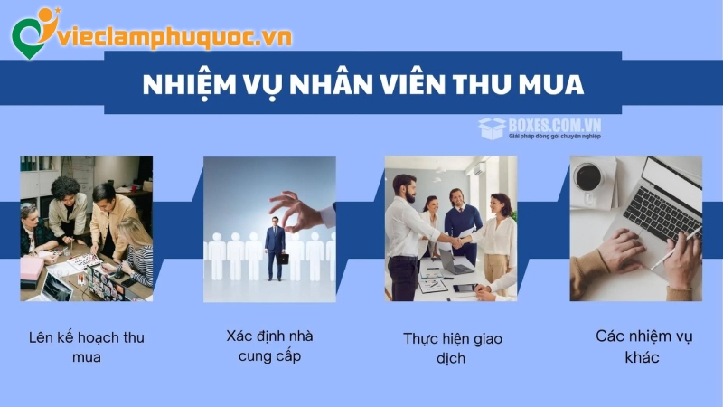 Nhiệm vụ của nhân viên thu mua vật tư